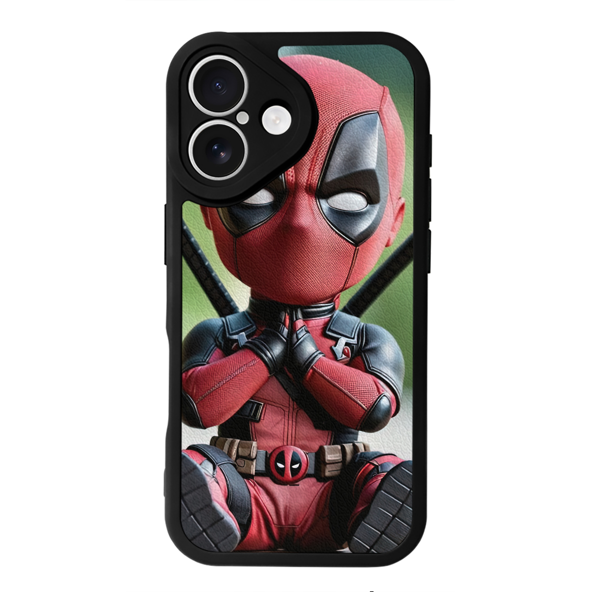 （画像用） Deadpool デッドプール 【iPhone 16シリーズ対応】シリコンスマホケース（レザー調） 材質：シリコン